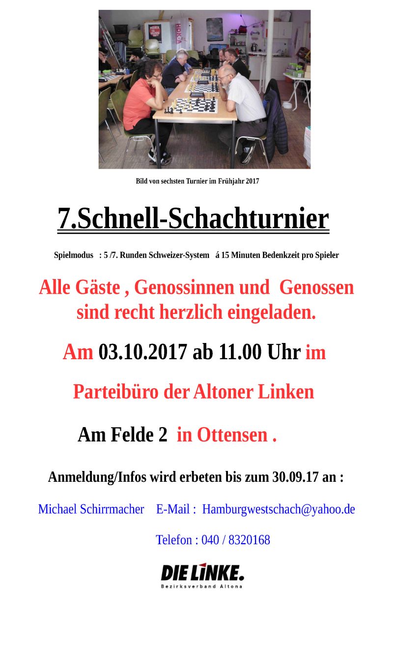 7.Schnellschachturnier Die Linke