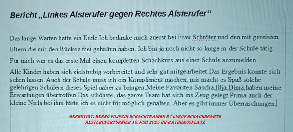 Bericht 2 von Bernd Bericht 2 von Bernd