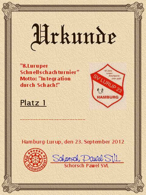 Urkunde 23.09.2012