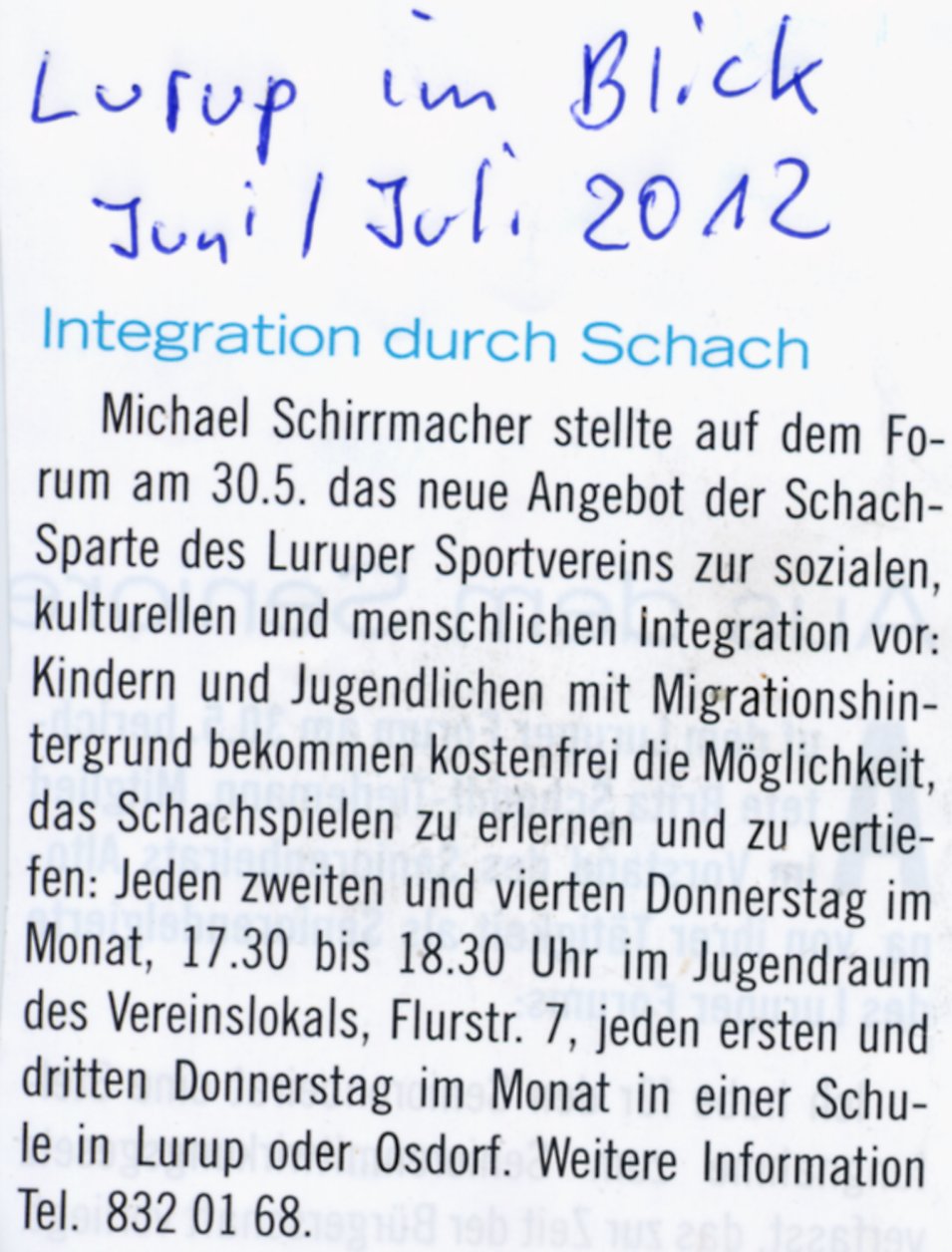 Lurup im Blick Juni/Juli 2012